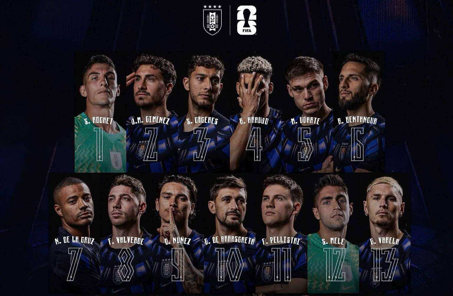 The Uruguay national team squad for the 2026 World Cup still has many outstanding stars. Photo: Uruguay Football Association