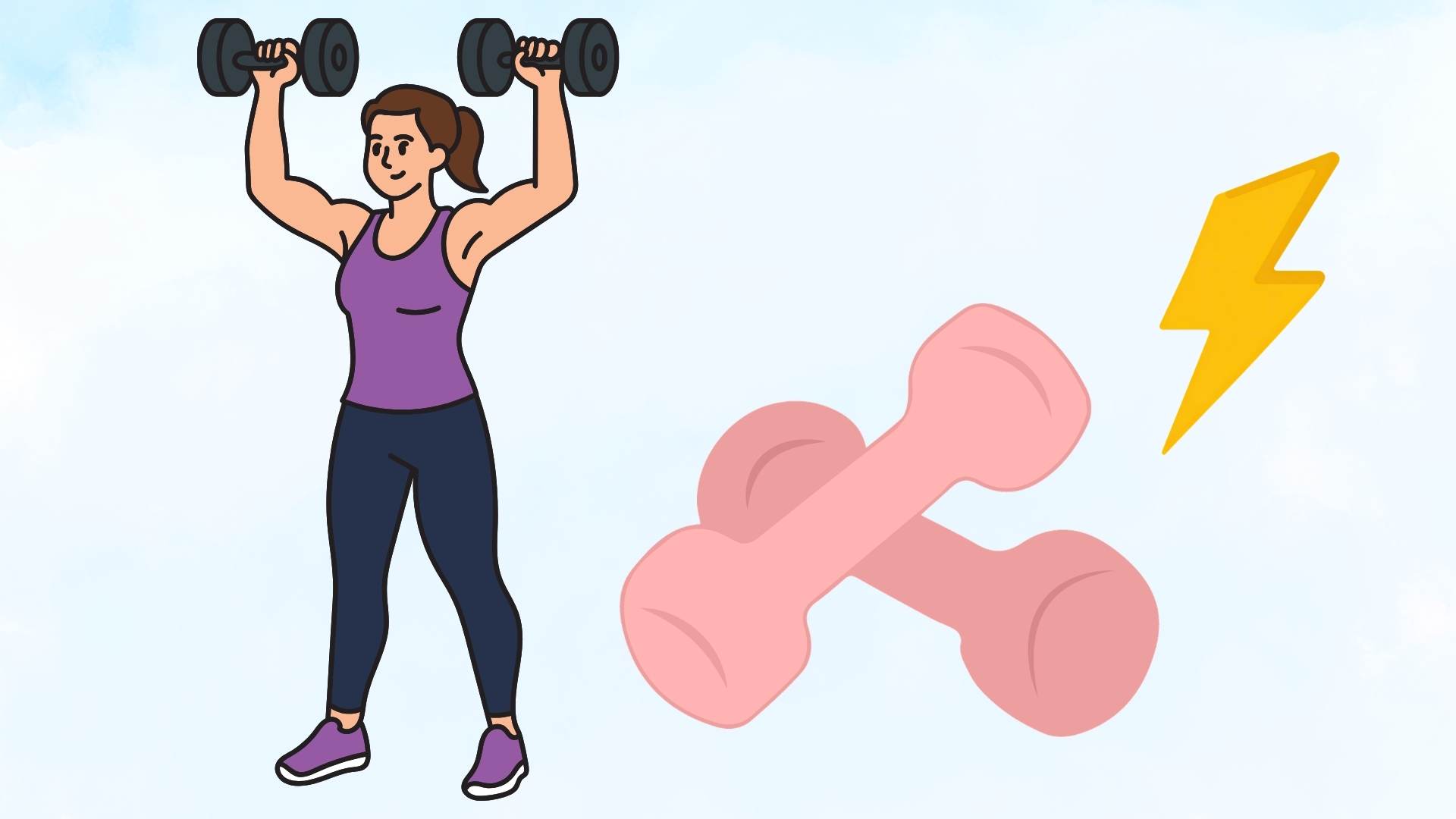 Pushing weights over your head is an exercise that helps maintain strength in your shoulders and upper body as you get older. Graphics: Thanh Thanh