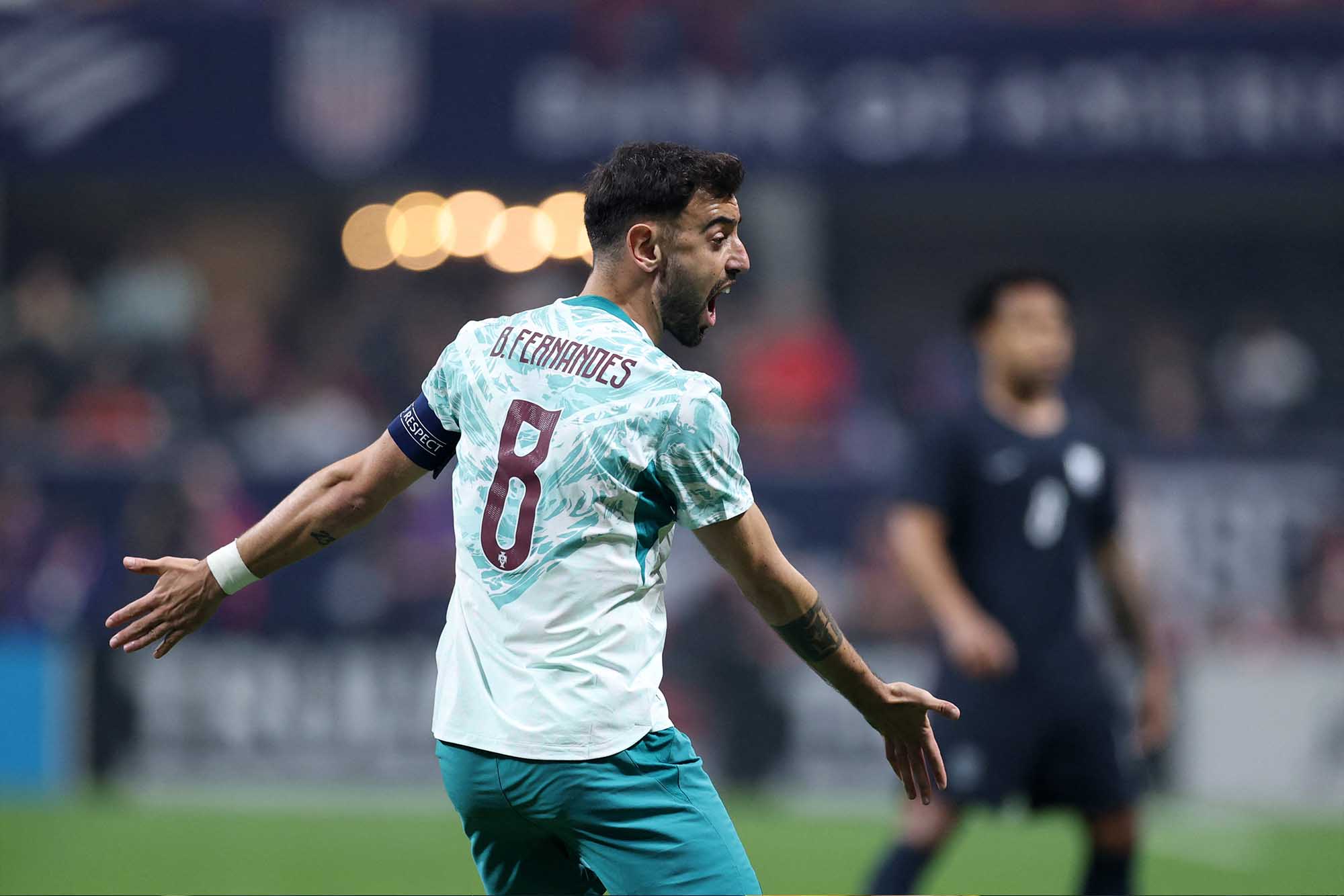 Bruno Fernandes continuera à travailler dur avec l'équipe nationale portugaise. Photo: AFP