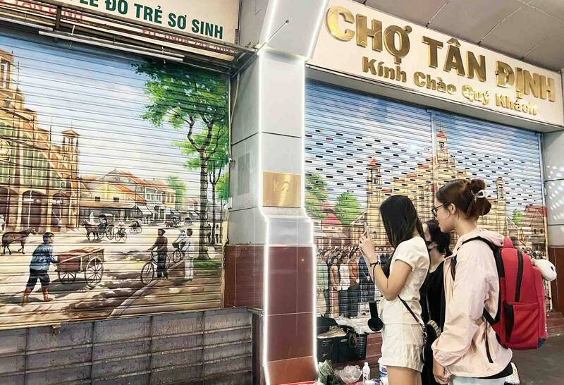 Dự án “Chợ Tân Định - Di sản phố thị” tạo diện mạo mới cho một trong những khu chợ lâu đời nhất TPHCM. Ảnh: Ngọc Lê