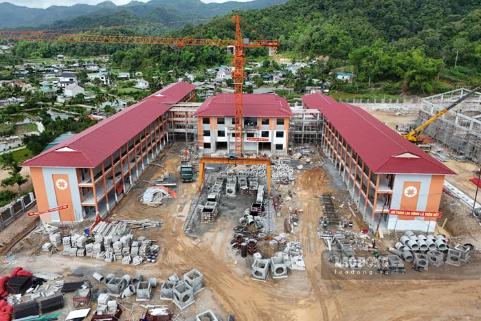 Overview of the Thanh Nua Inter-level Boarding School project, Dien Bien province. Photo: Quang Dat