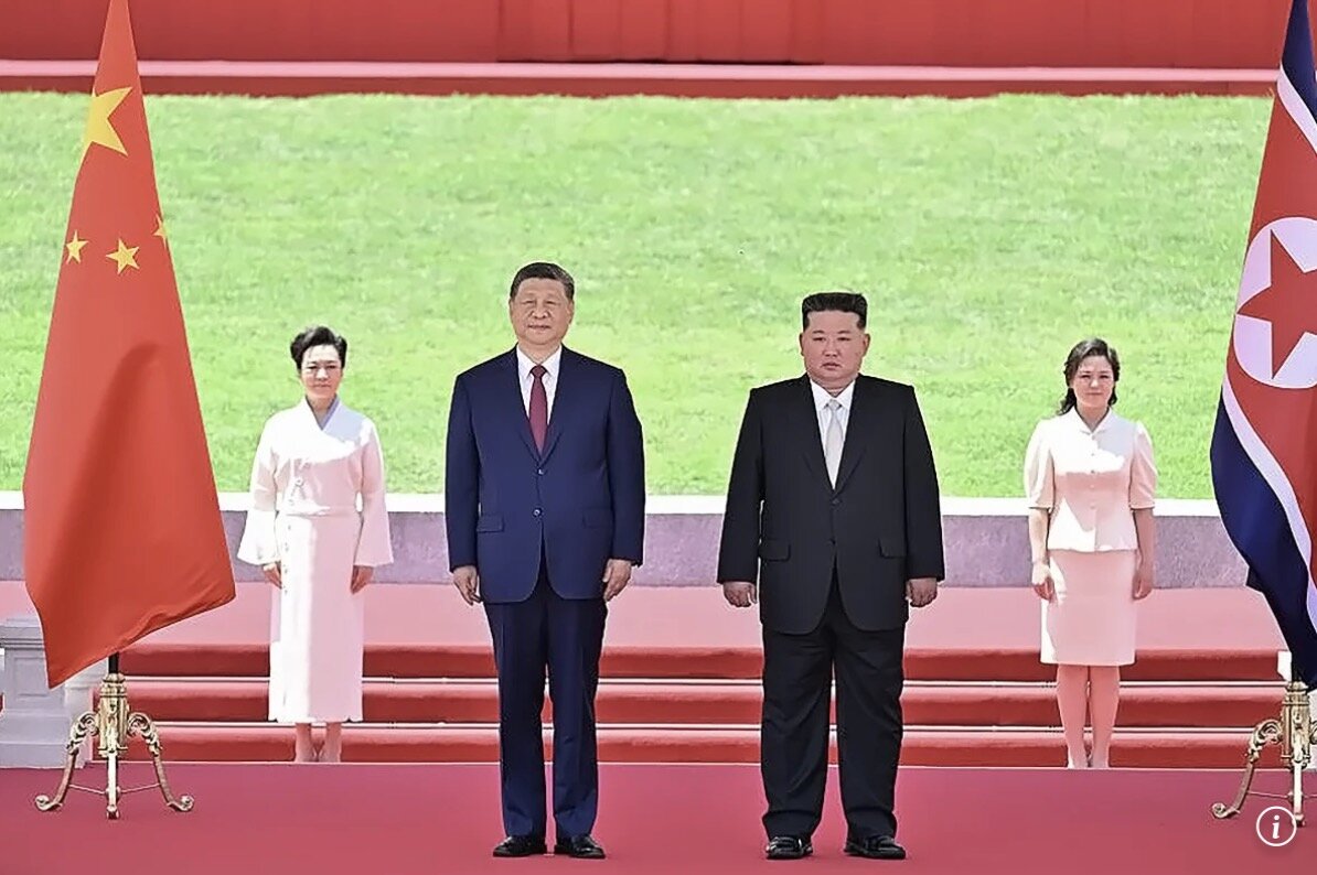Cérémonie d'accueil du président chinois Xi Jinping et de son épouse en visite en Corée du Nord. Photo: Xinhua