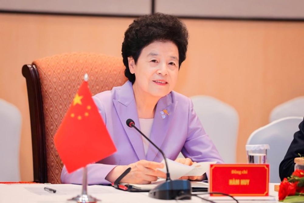 Bà Hàm Huy - Phó Chủ tịch Chính hiệp toàn quốc Trung Quốc. Ảnh: Hoài Nam
