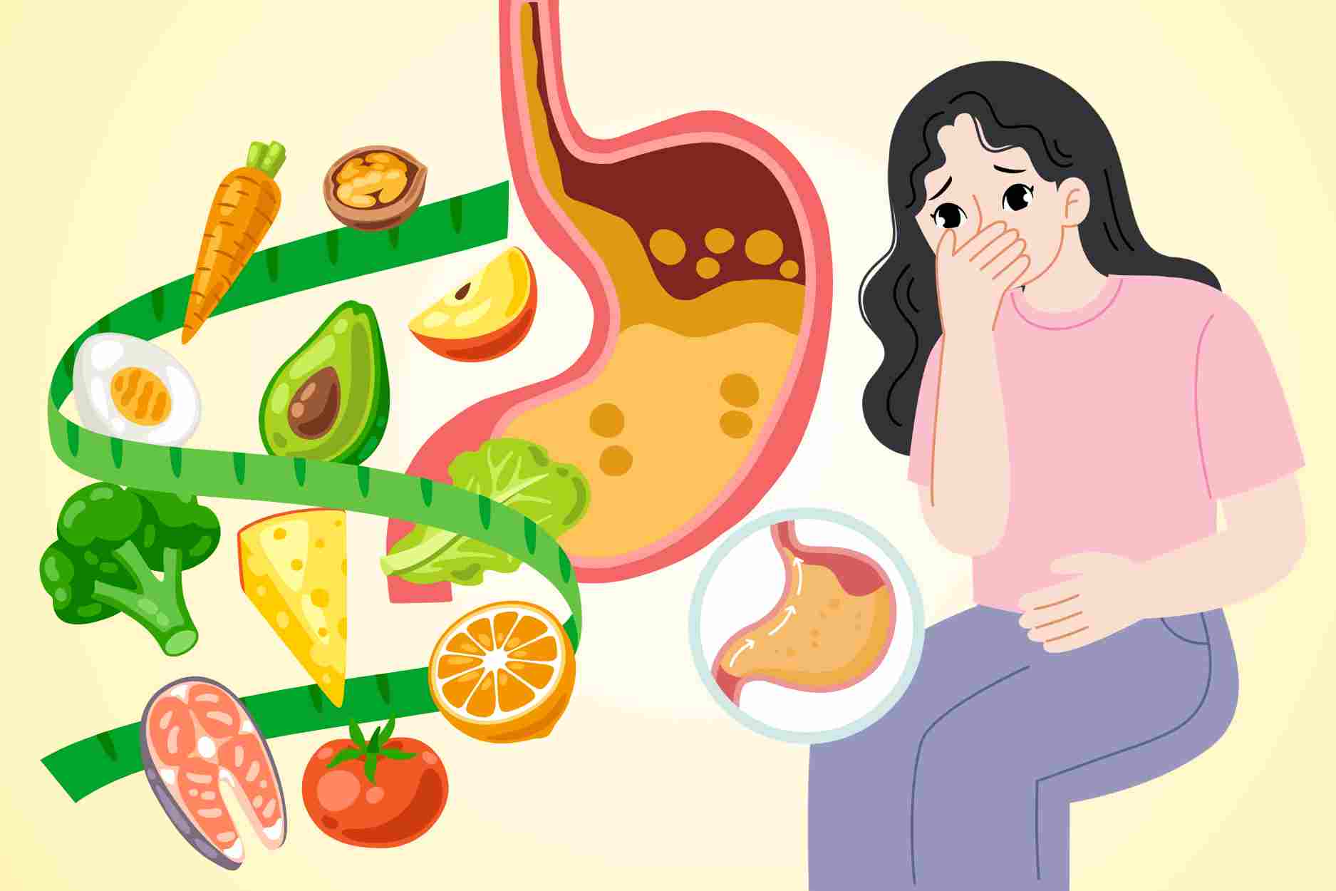 Suggested healthy menu, good for people with stomach reflux