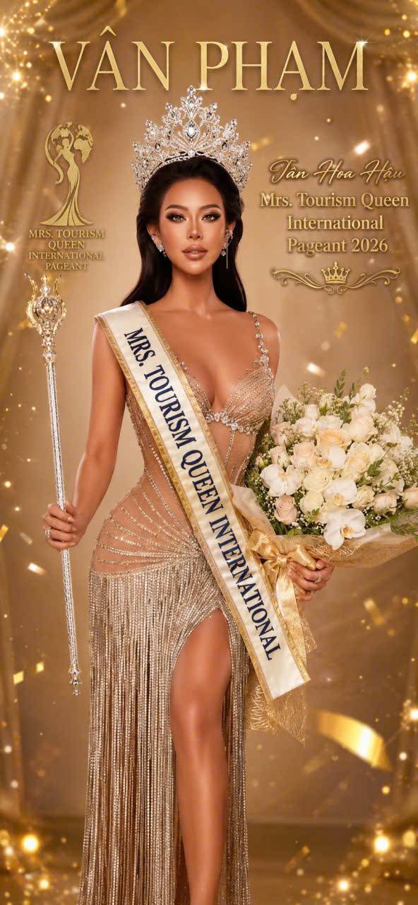 Vân Phạm đăng quang Mrs. Tourism Queen International 2026