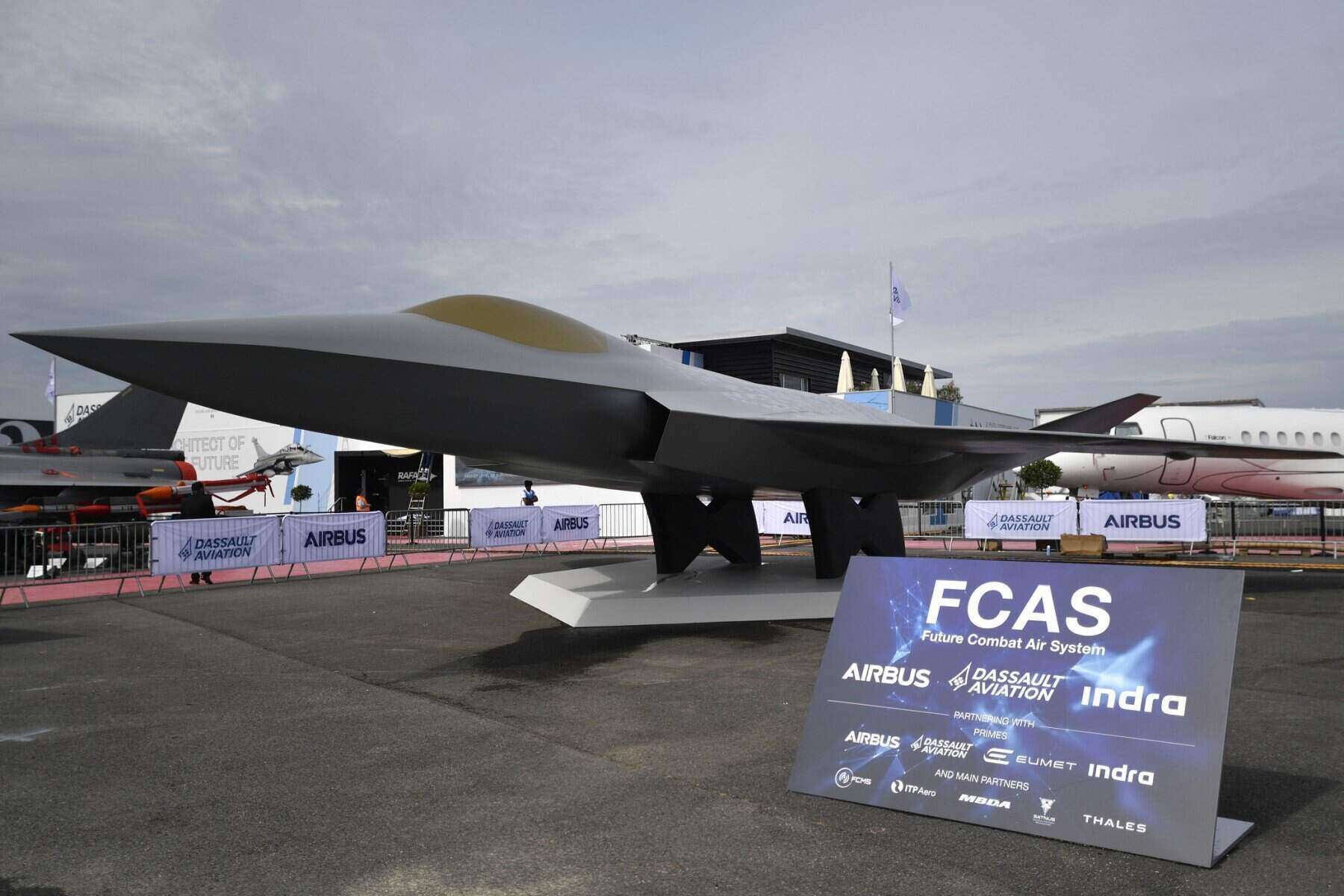 Prototype model of fighter jet jointly developed by Germany and France. Photo: AFP
