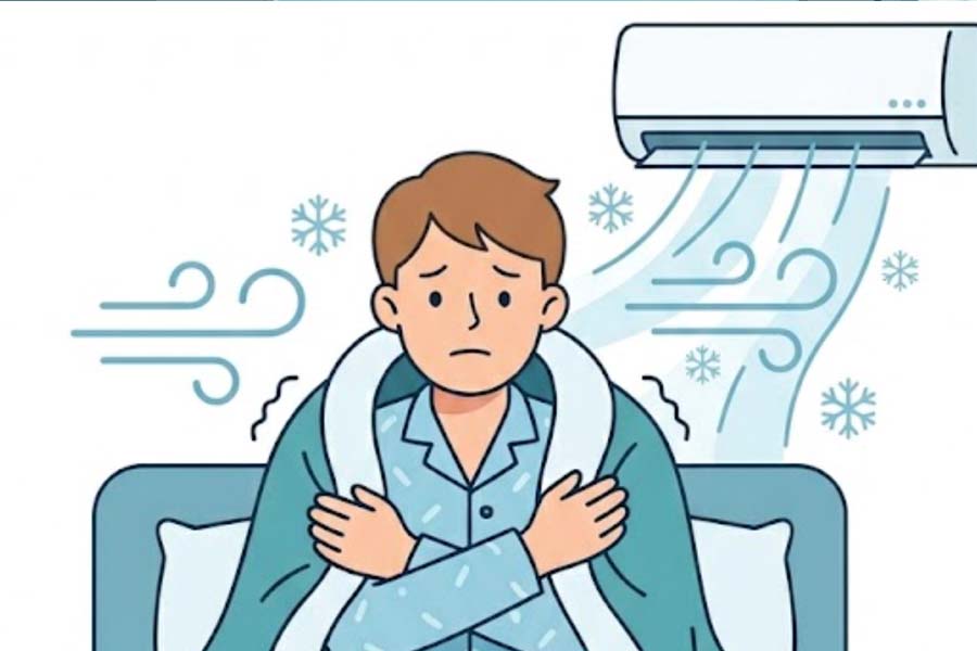 The effects of sleeping in a room with too much air conditioning. Graphics: Thien Nhan