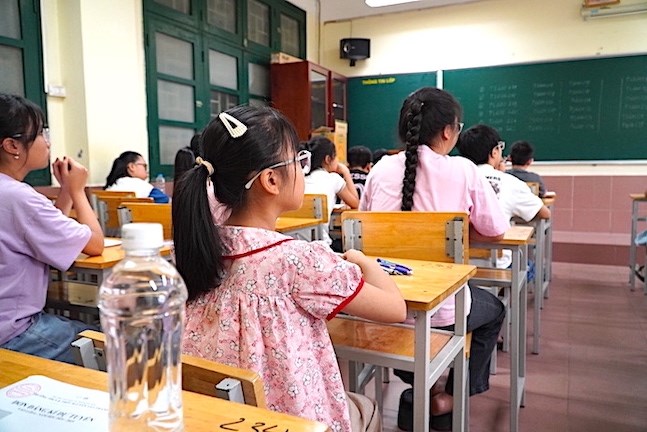 High-quality classes in Hanoi may change their entrance exam methods when the enrollment day approaches. Photo: Van Trang
