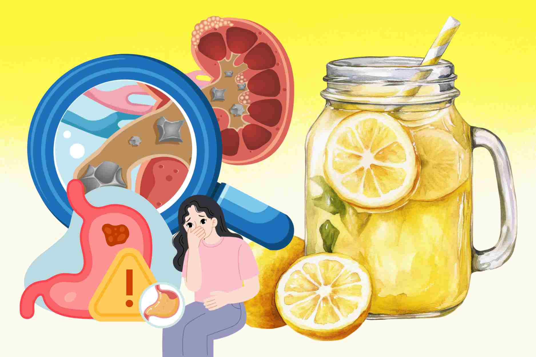 더운 날씨에 더위를 식히기 위해 레몬 물 섭취를 제한해야 하는 4가지 그룹
