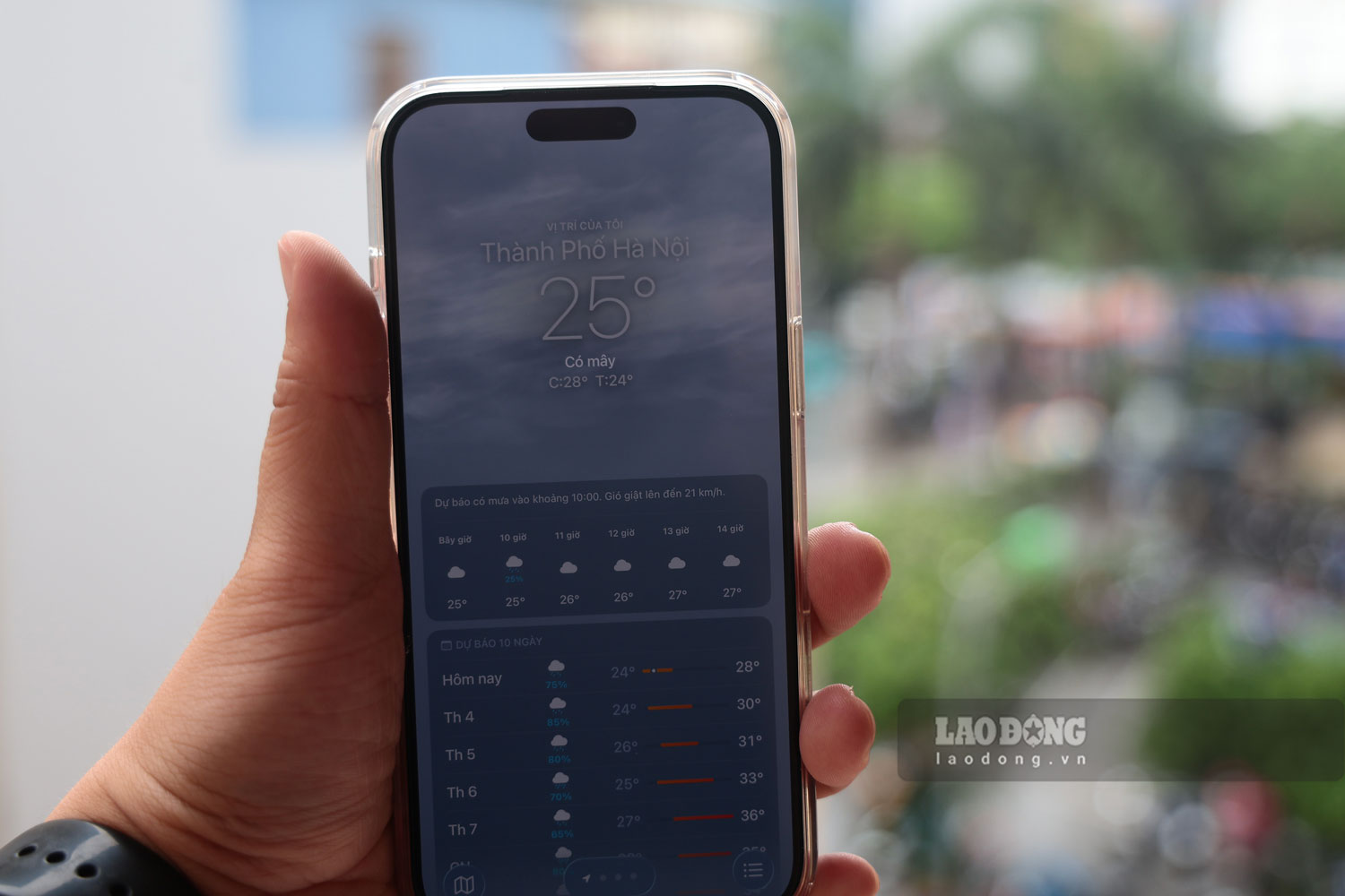 Đến khoảng 11h trưa, thời tiết có sự thay đổi nhanh chóng khi mưa dứt hẳn, bầu trời bắt đầu hửng nắng giúp xua tan bớt cái lạnh từ sớm.
