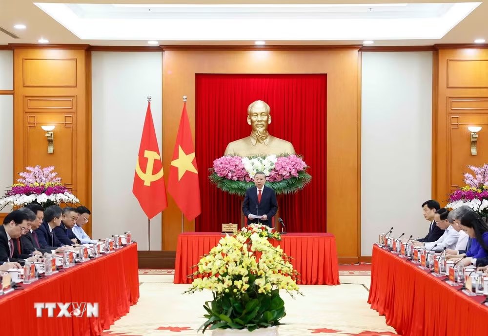 Toàn cảnh cuộc làm việc. Ảnh: TTXVN
