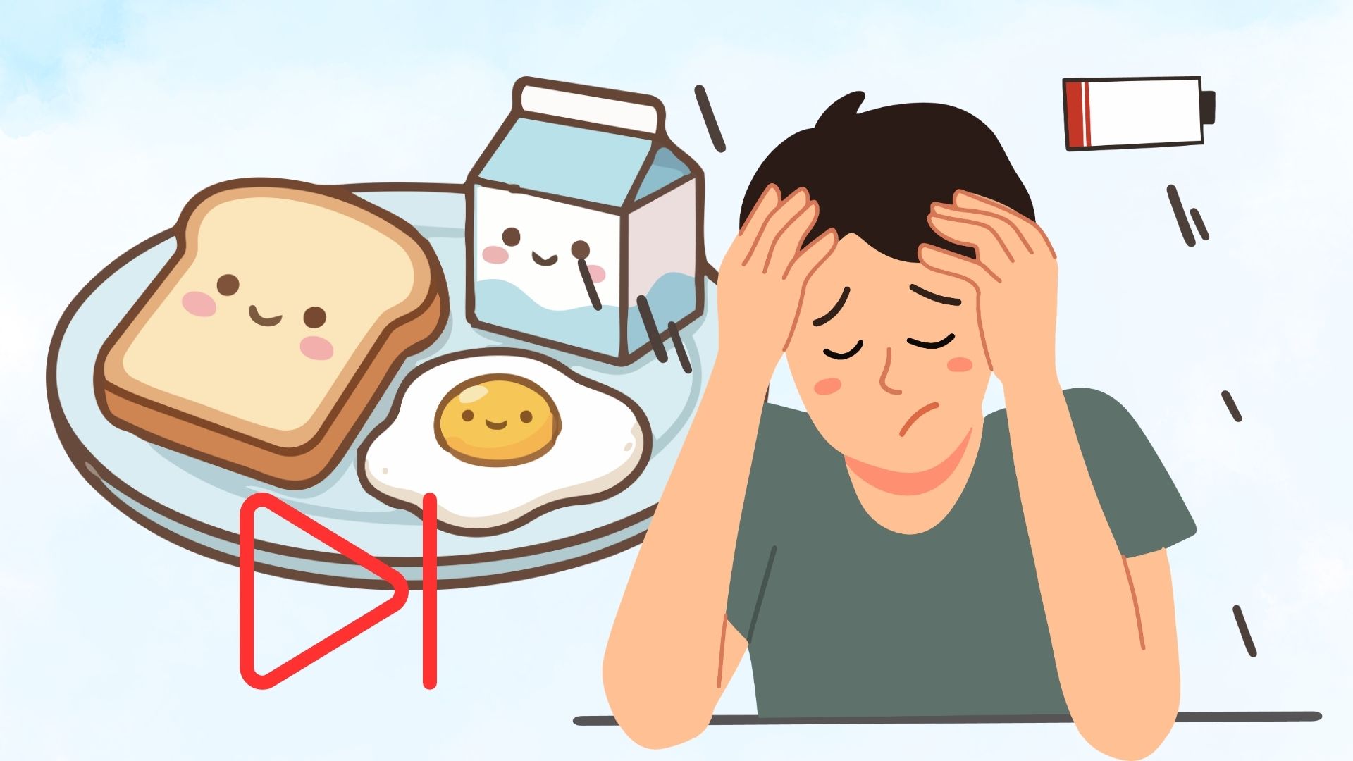 Frequently skipping breakfast makes the body tired and difficult to concentrate. Graphics: Thanh Thanh