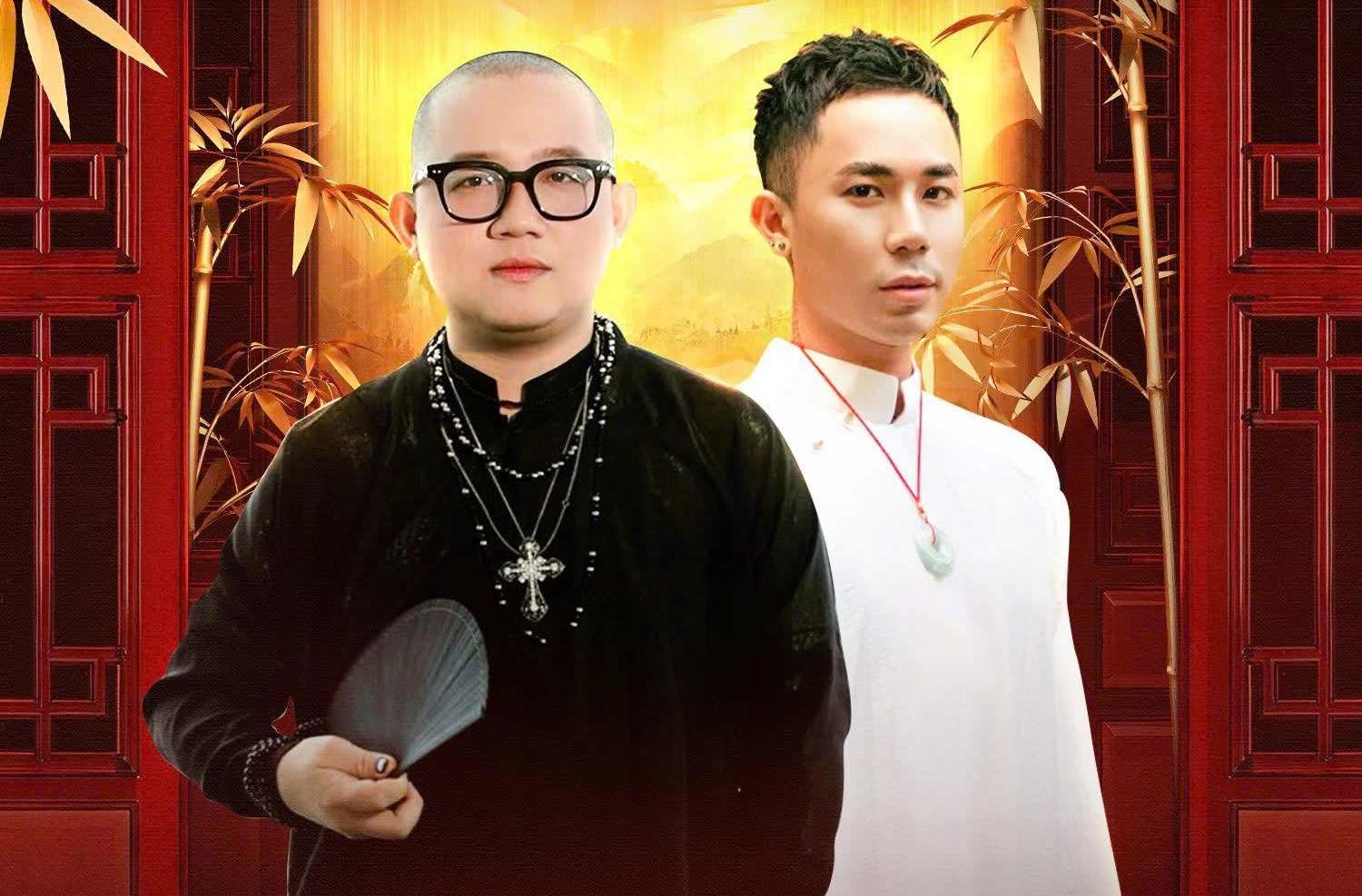 아오자이 브랜드 Song Toan의 NTK Huynh Bao Toan과 NTK Pham Si Toan. 사진: NVCC