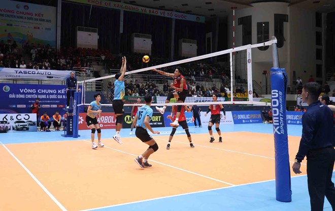 The National Volleyball League A is increasingly receiving the attention of fans. Photo: Van Hoa