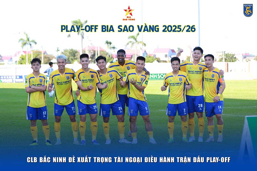 Bac Ninh Club proposes to use foreign referees in the play-off match against PVF-CAND. Photo: Bac Ninh Club
