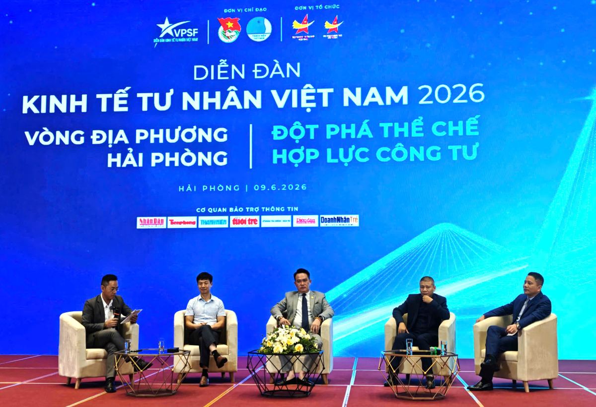 Vietnam Private Sector Forum (VPSF) 2026 takes place at the Hai Phong City Conference - Performance Center. Photo: Mai Dung