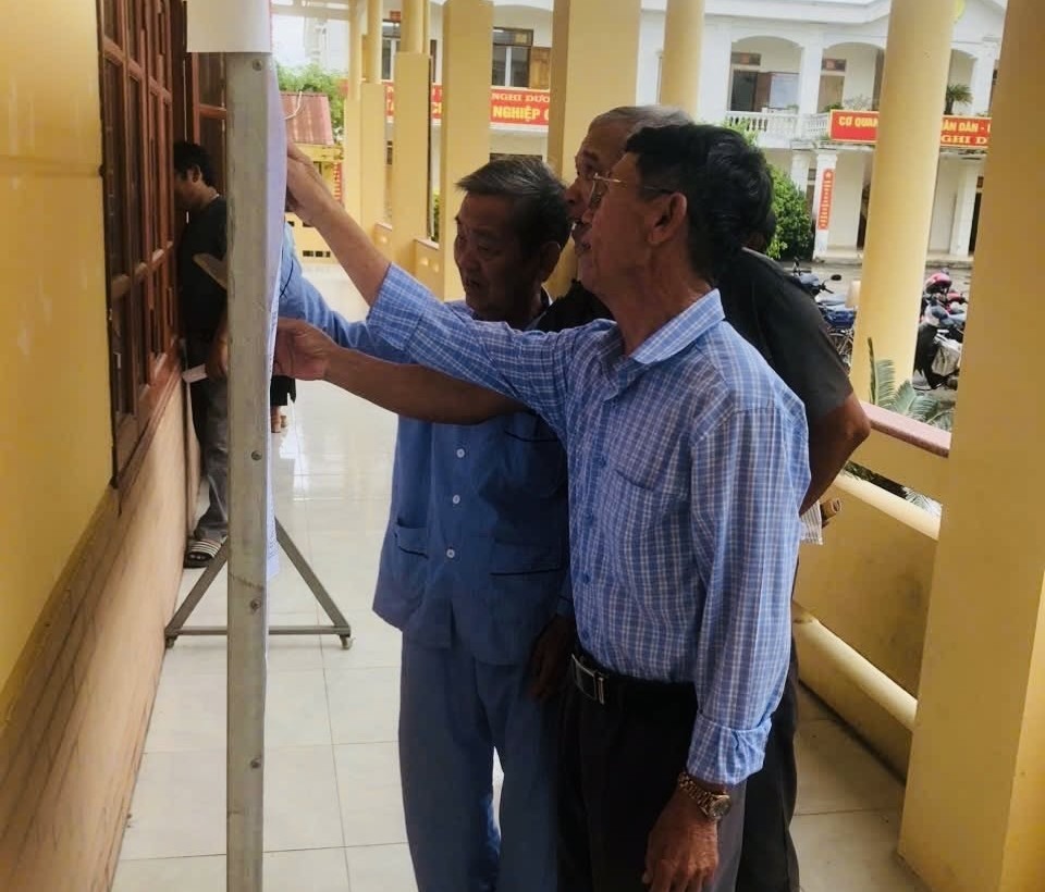 Nghi Duong commune publicly lists the project compensation plan. Photo: Nghi Duong commune e-Portal