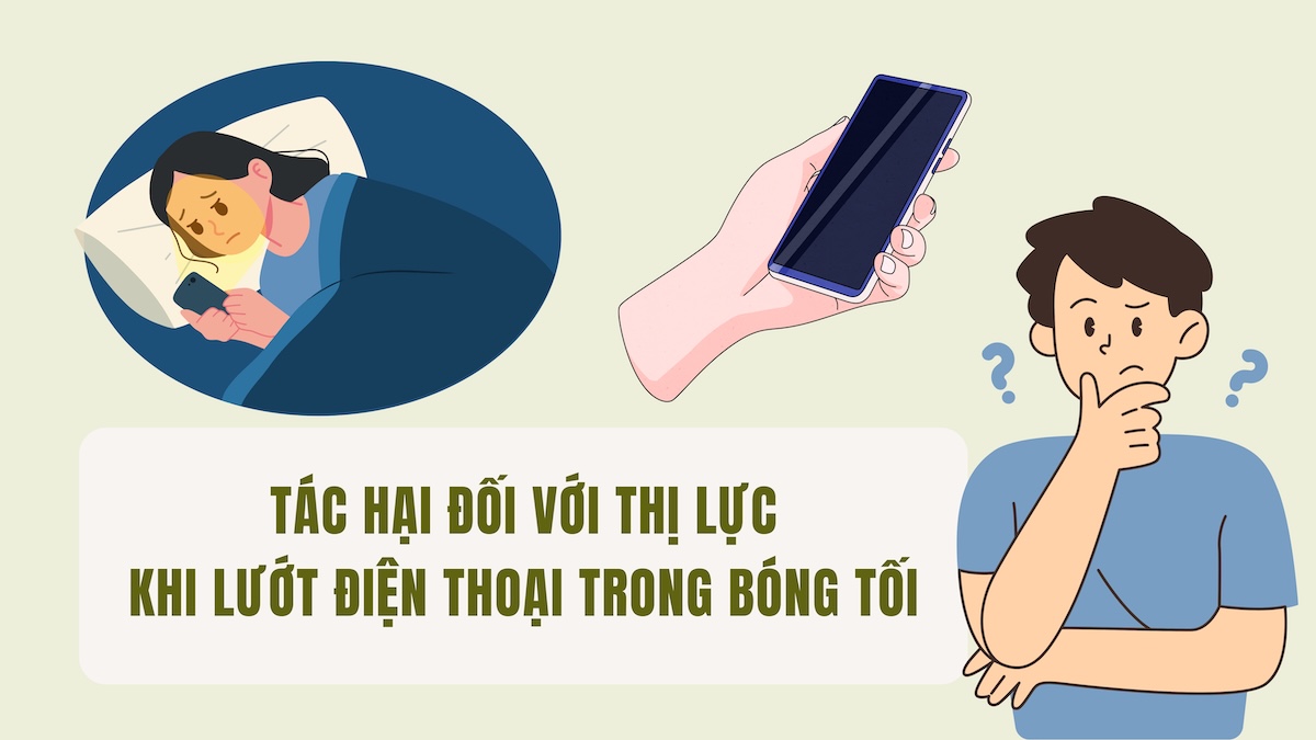 Harms to vision when surfing the phone in the dark