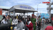 Distant island students come ashore to take the graduation exam.