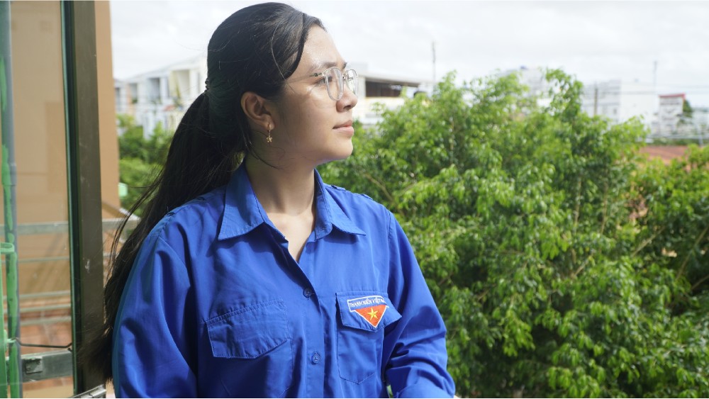Student Pham Thanh Lan has a dream of passing the biotechnology major. Photo: Nguyen Anh