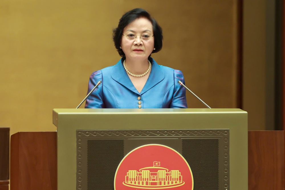 Secretary of the Party Central Committee, Deputy Prime Minister Pham Thi Thanh Tra said she will study arranging commune-level administrative units in 2026. Photo: Hai Nguyen
