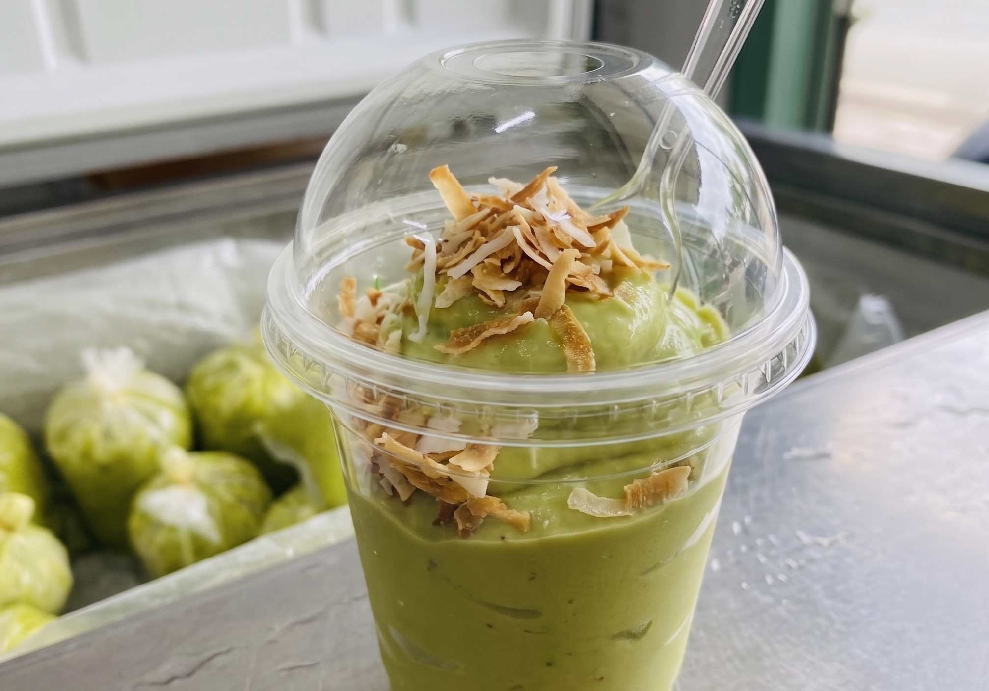 Co Van avocado ice cream famous in Da Nang. Photo: Minh Trang
