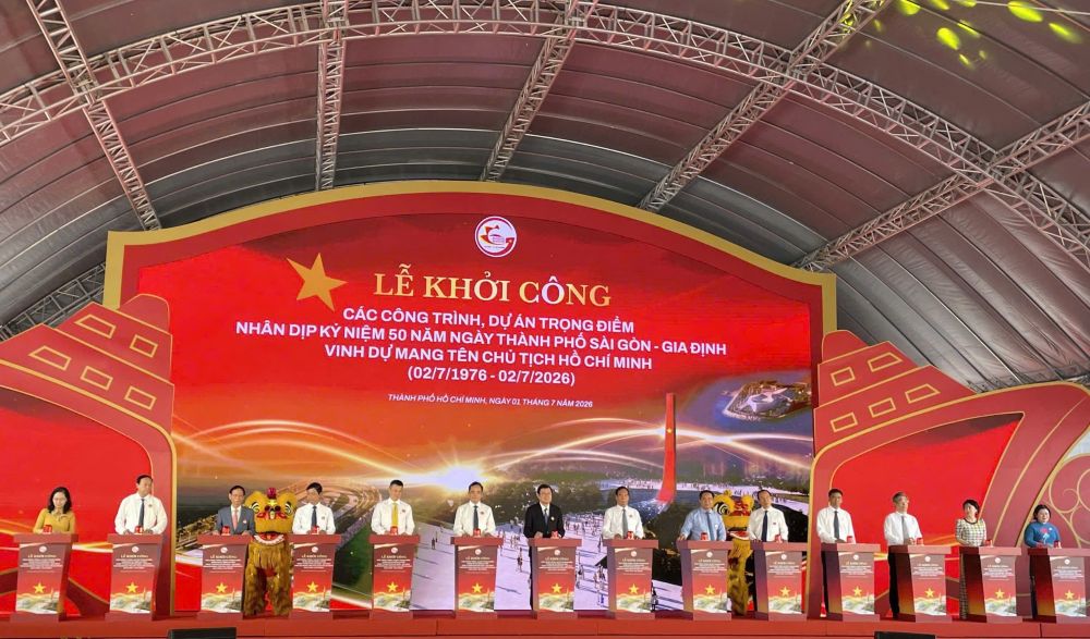 Vingroup simultaneously deploys 3 infrastructure projects to celebrate the 50th anniversary of Saigon - Gia Dinh city honorably named after President Ho Chi Minh (July 2, 1976 - July 2, 2026). Photo: Vingroup