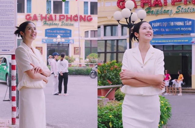 Hoa hậu Ngọc Hân trong thời điểm hiện tại. Ảnh cắt từ video 