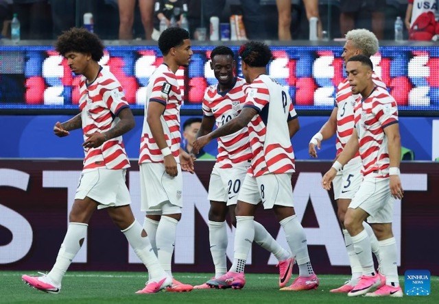 Tuyển Mỹ được đánh giá cao sau những gì đã thể hiện tại World Cup năm nay. Ảnh: Xinhua