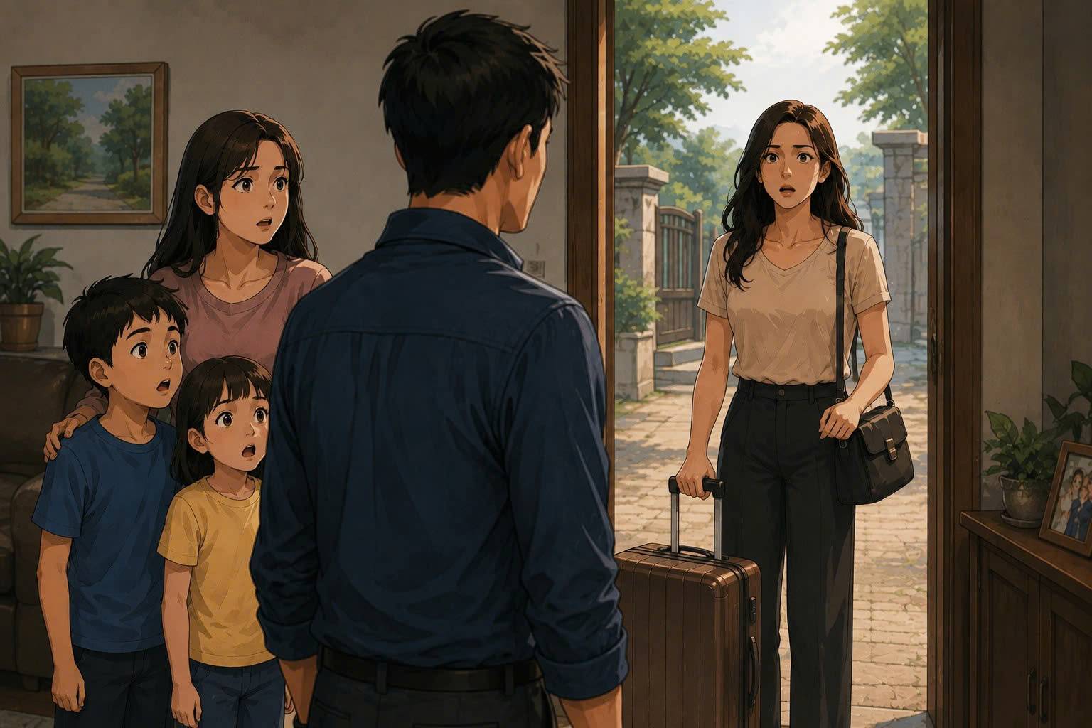 The husband is about to marry someone else when the missing wife suddenly returns. Photo: Pham Ngoc (Graphics supported by AI tool)