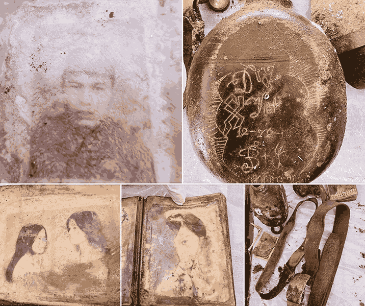 Images of many memorabilia and photos in the unidentified martyr's grave were discovered on June 30 at Trang Bom Martyrs' Cemetery, Dong Nai City. Photo: Dong Nai Military Command