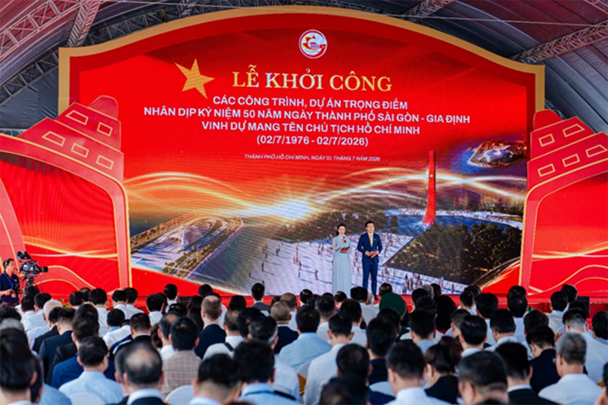 Lễ khởi công các công trình, dự án trọng điểm chào mừng kỷ niệm 50 năm ngày Thành phố Sài Gòn – Gia Định vinh dự mang tên Chủ tịch Hồ Chí Minh (02/07/1976 – 02/07/2026). Ảnh: Masterise
