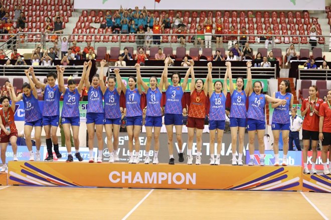 In 2025, the Ninh Binh Provincial Sports Center organized the second leg of the SEA V.League and the Vietnamese Women's Volleyball Team won the championship. Photo: Trung Thu