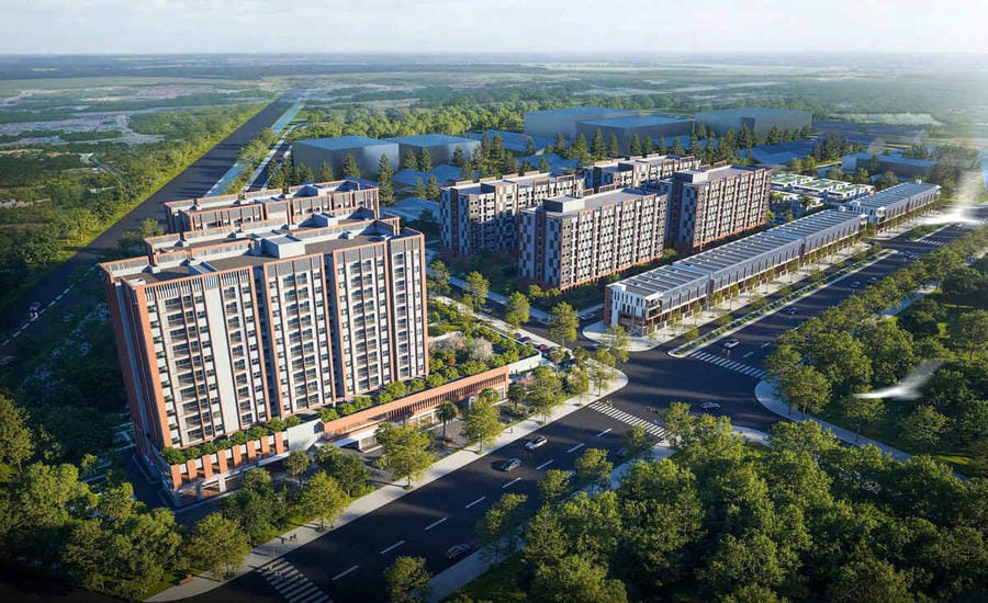 Perspective of the worker and expert housing project at Dai An expanded industrial park, expected to be completed in 2027. Photo: Hai Phong City