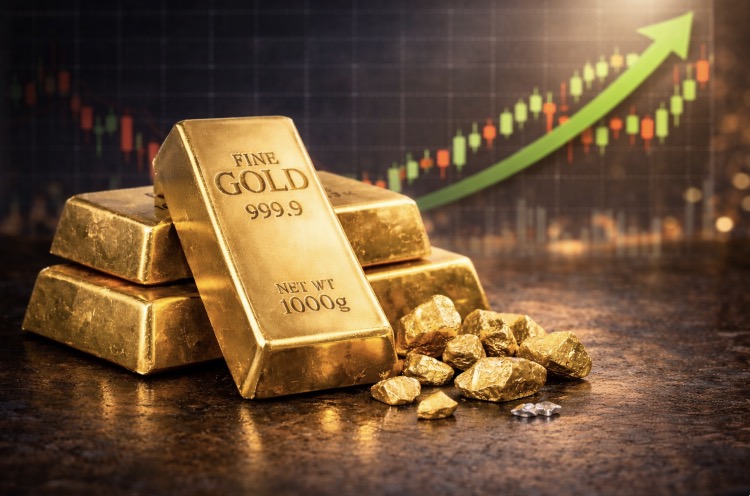 World gold prices surged sharply after jobs data in the US were not as optimistic as forecast. Photo: AI