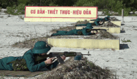 Hue City militia forces training on a hot training ground. Photo: Quang Dao
