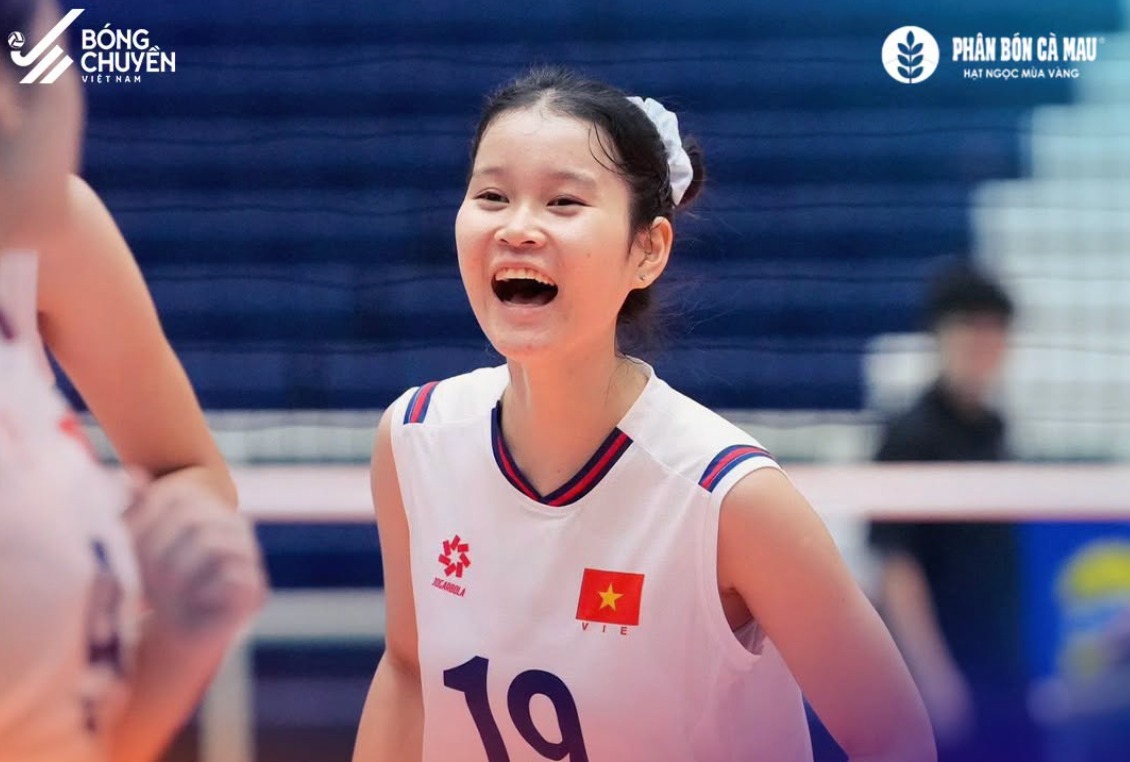 Vietnam U18 women's volleyball team wins their first victory at the 2026 AFC U18 Championship. Photo: VFV
