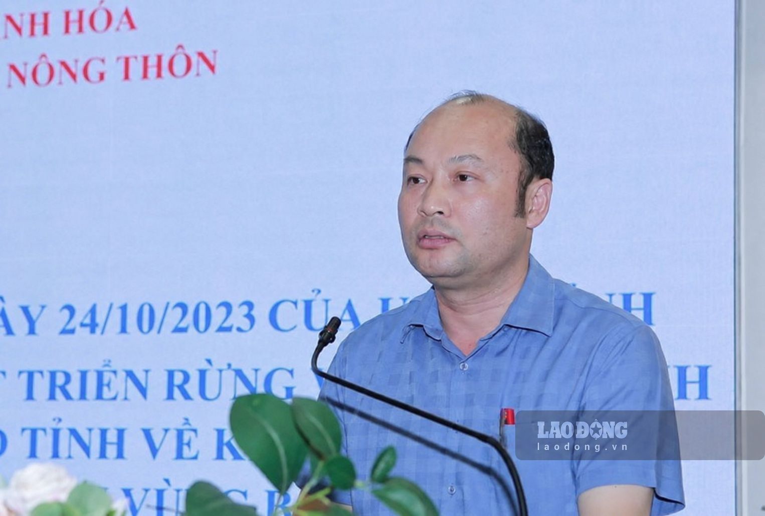 Ông Cao Văn Cường - Phó Chủ tịch UBND tỉnh Thanh Hóa, người vừa ký quyết định gia hạn cho dự án đã kéo dài 2 thập kỷ. Ảnh: Xuân Hùng