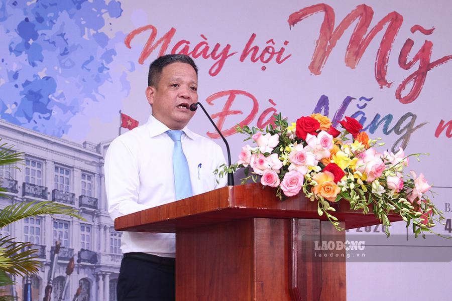 Giám đốc Bảo tàng Đà Nẵng phát biểu khai mạc ngày hội. Ảnh: Thanh Huyền
