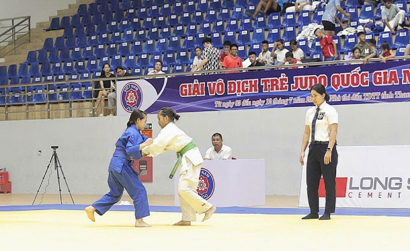 The 2026 National Youth Judo Championship marks the professional mark of the athlete delegations. Photo: Vietnam Judo Federation