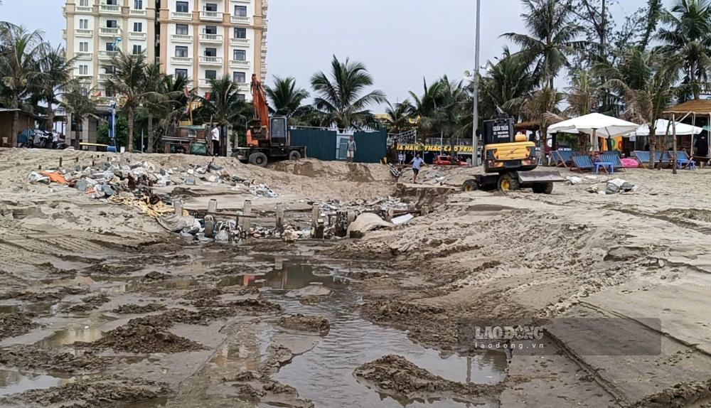 Zona donde ocurrió el incidente de aguas residuales que se desbordaron hacia el mar de Sam Son. Foto: Quach Du