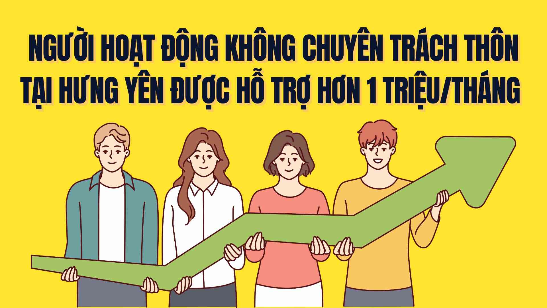 Las personas que trabajan a tiempo parcial en aldeas en Hưng Yên reciben un apoyo de 1,2 millones de VND/mes a partir del 1 de julio. Gráfico: Trà My