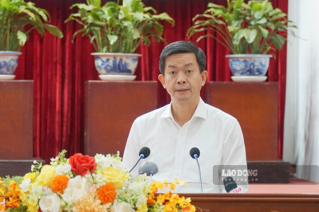 Ông Lê Quang Tùng – Bí thư Thành ủy Cần Thơ phát biểu tại hội nghị. Ảnh: Tạ Quang