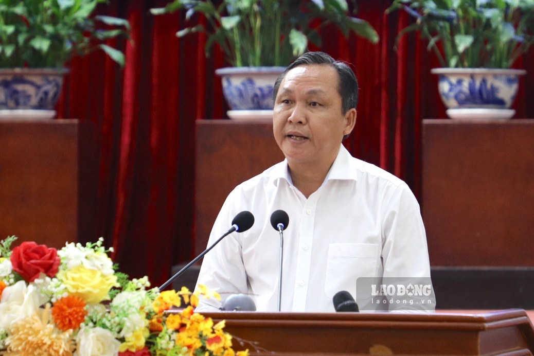 Ông Lê Công Lý - Phó Chủ tịch Thường trực UBND TP Cần Thơ phát biểu tại hội nghị. Ảnh: Tạ Quang