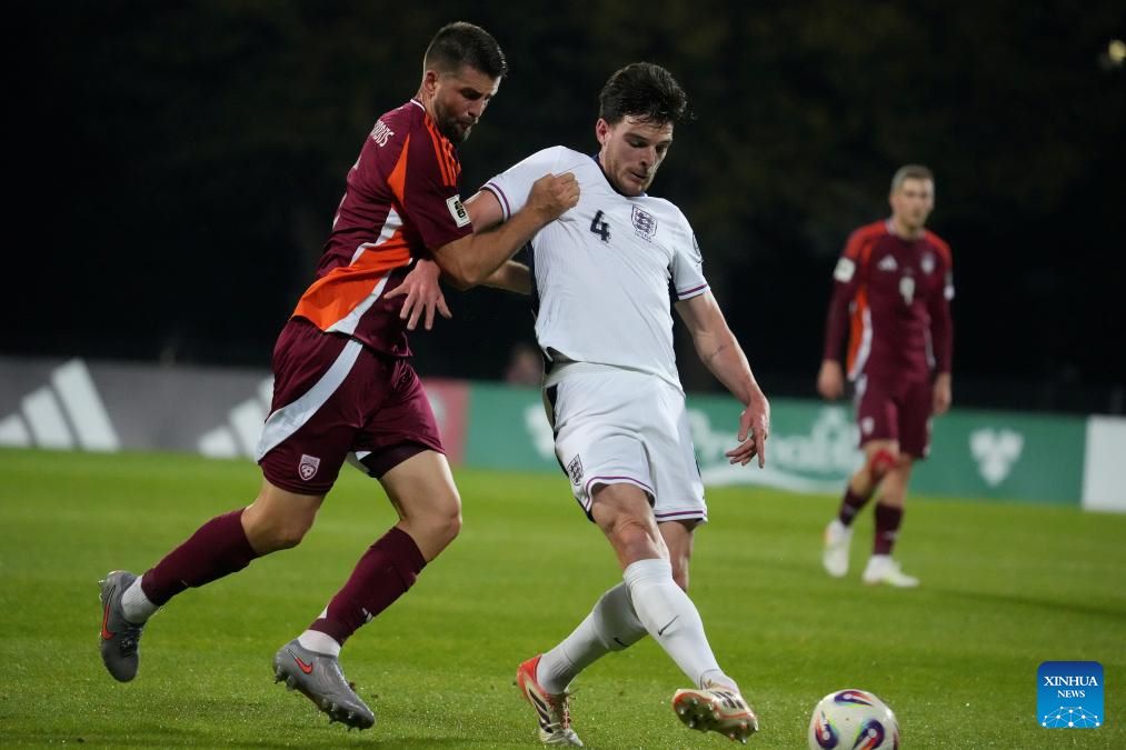 Declan Rice là cầu thủ rất quan trọng ở tuyến giữa của tuyển Anh. Ảnh: Xinhua