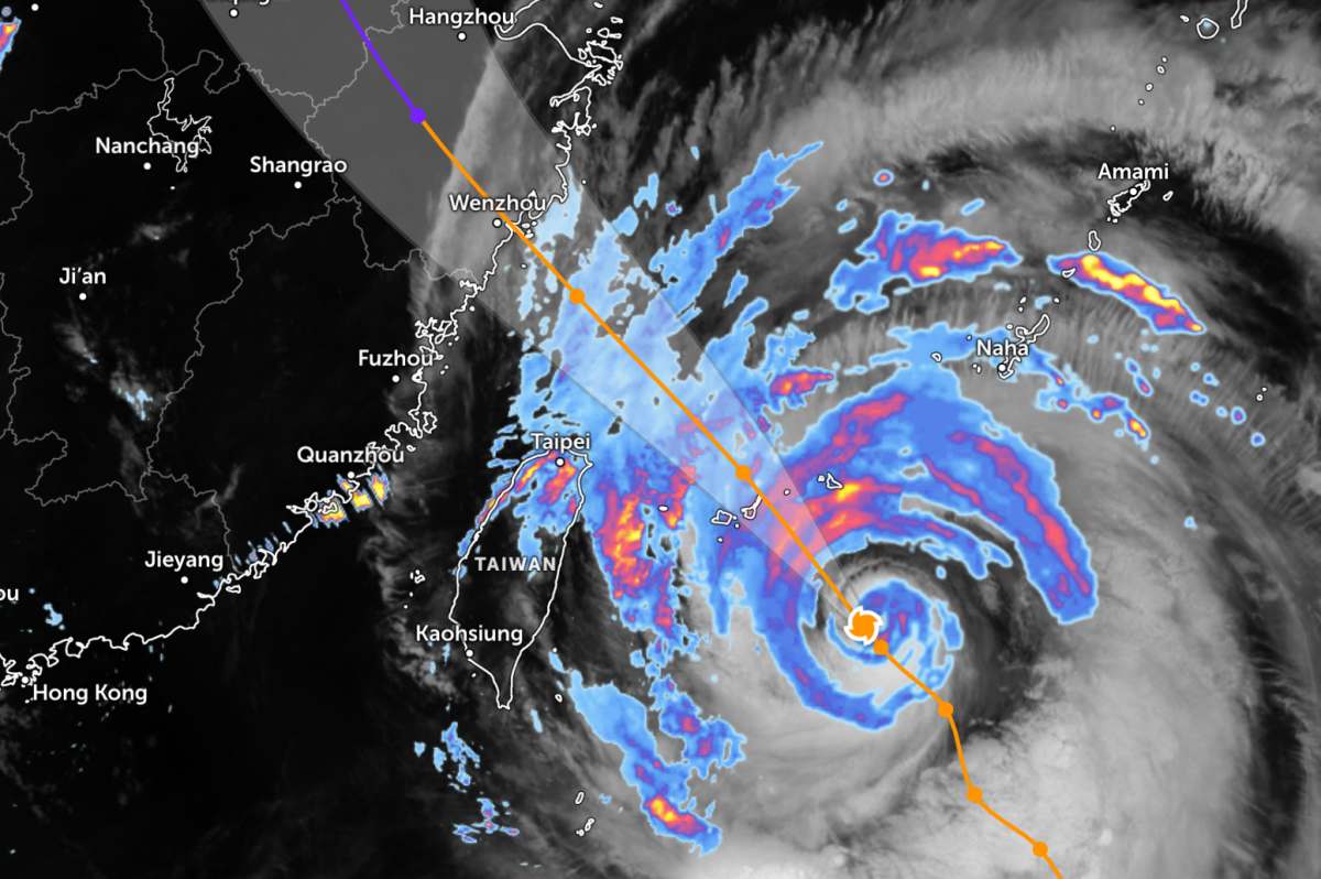 Cập nhật hướng đi của siêu bão Ba Vì. Ảnh: JTWC