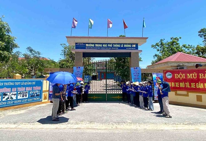 Việc điều chỉnh chỉ tiêu tuyển sinh vào lớp 10 của Sở Giáo dục và Đào tạo Hà Tĩnh giúp Trường THPT Lê Quảng Chí được tăng thêm 135 chỉ tiêu. Ảnh: Trường THPT Lê Quảng Chí 