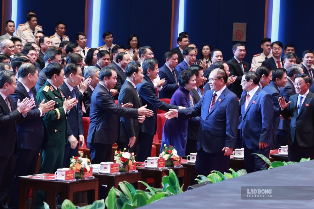 Bên trong hội trường tổ chức lễ kỉ niệm. Ảnh: Đình Hải