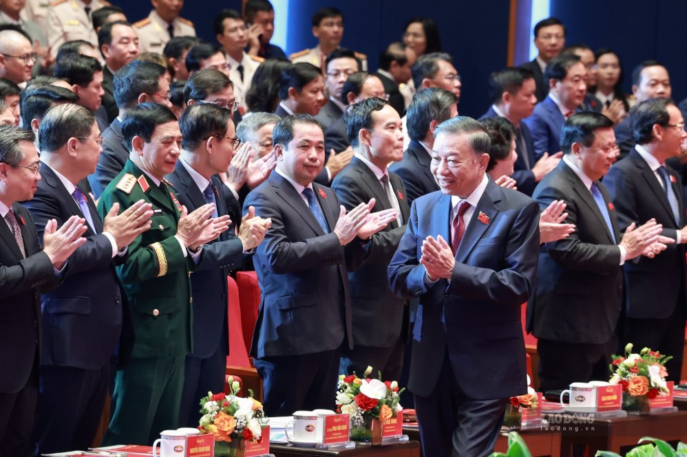Tổng Bí thư, Chủ tịch nước Tô Lâm và các đại biểu. Ảnh: Hải Nguyễn