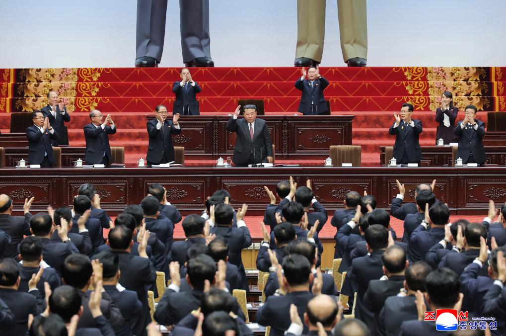 2026年3月に平壌で開催された会議での北朝鮮の金正恩指導者。写真:新華社